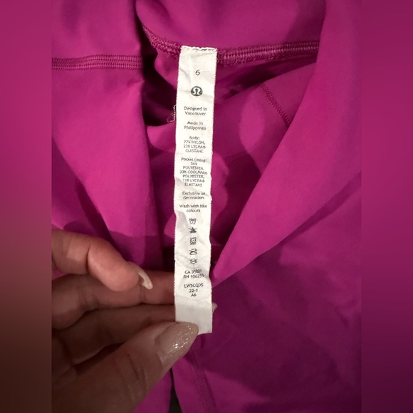Lululemon Wunder Train High-Rise Tight 25" size 6 in ripened raspberry - Picture 2 of 6